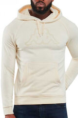 Springfield Hooded sweatshirt, ideal for outdoor activities, omini logo on the front, 80% cotton and 20% polyester ecru