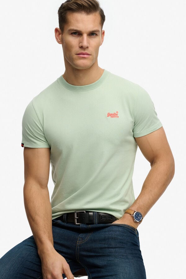 Superdry Basic short sleeve with small logo T-shirt beige