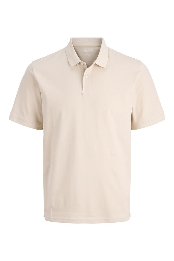 Jack & Jones Piqu&eacute; slim fit polo shirt grey