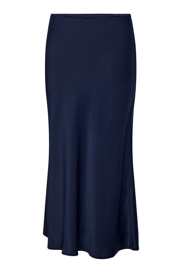JDY Long satin-finish skirt Plava