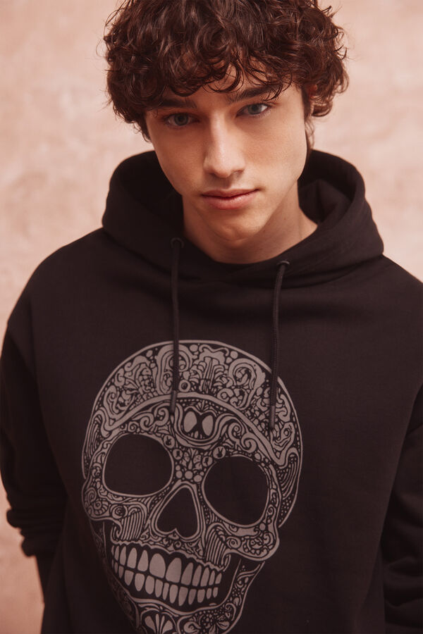 Springfield Skull hooded sweatshirt black