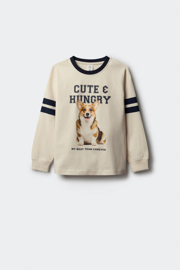 Springfield Kids Majica dugi rukav za devojčice sa motivom psa Print