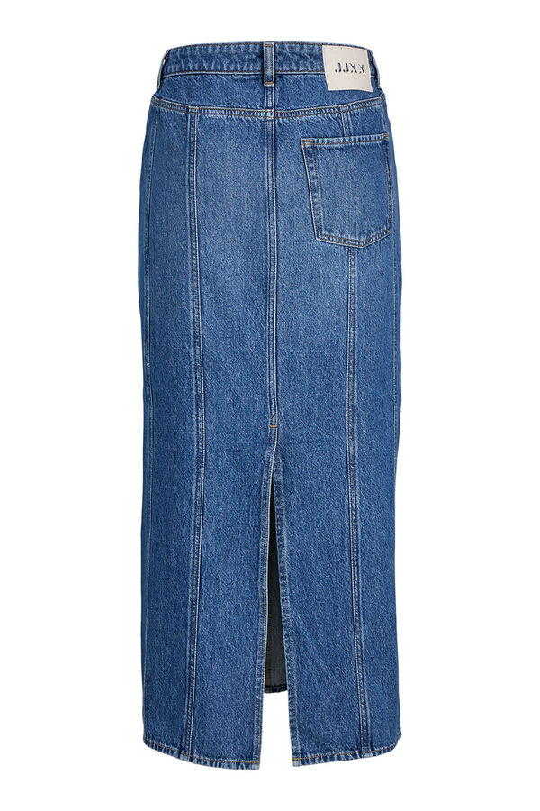 Jack & Jones Falda midi denim recortes azul