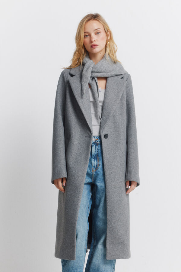 Springfield Long coat diagonal pockets grey