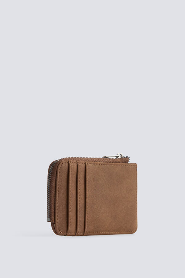 Springfield Faux suede card holder purse mink