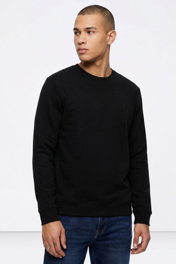 Tiffosi Sudadera cuello redondo negro
