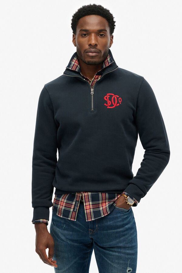 Superdry Neon half-zip sweatshirt blue