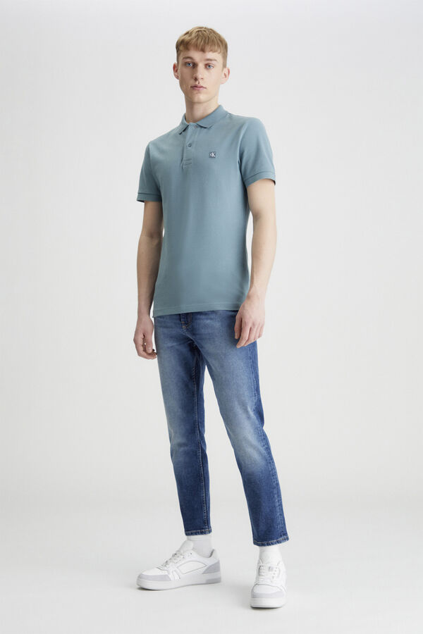 Springfield Men's short-sleeved polo shirt steel blue
