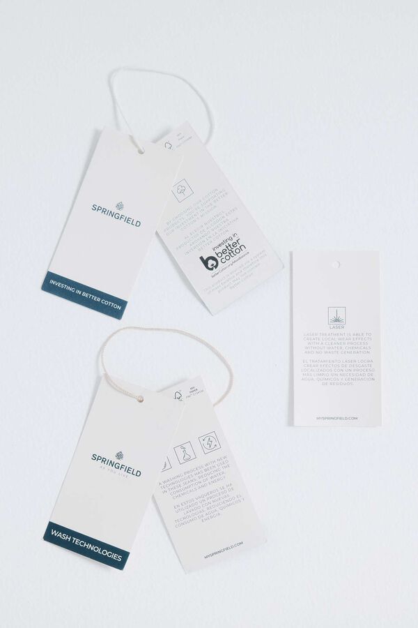 Springfield Skinny fit overdyed jeans blue