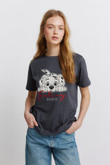 Springfield T-shirt de manga curta d&aacute;lmatas cinzento