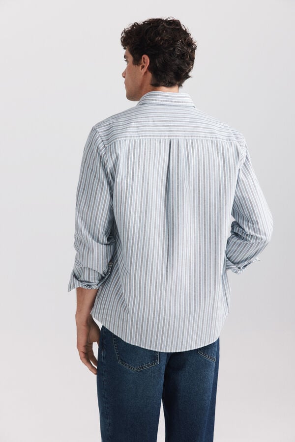 Springfield Chemise oxford &agrave; rayures bleu