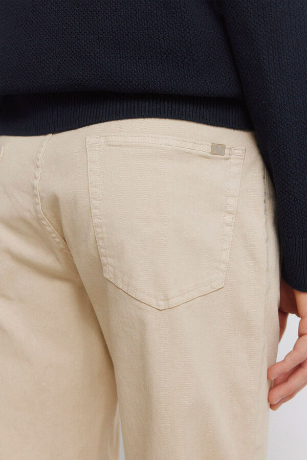 Springfield Cal&ccedil;as 5 bolsos lavagem slim fit bege