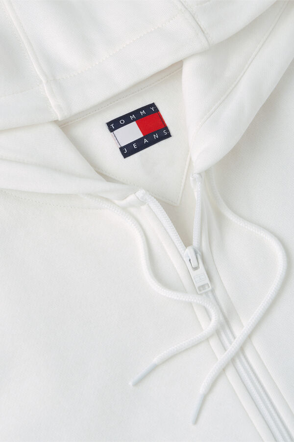 Tommy Jeans Sudadera con cremallera blanco