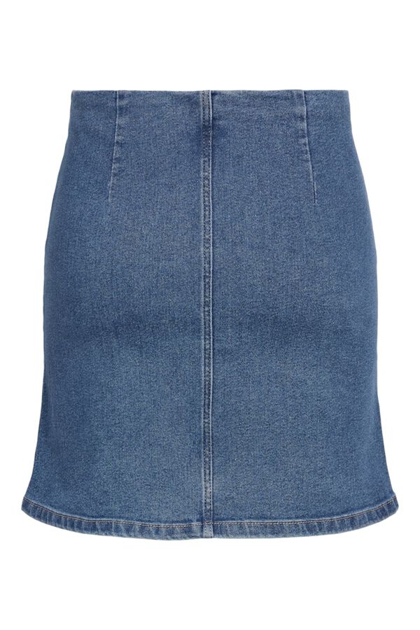 Noisy May Denim short skirt with side slit blue