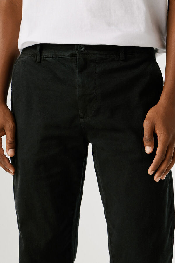 Pepe Jeans  Cal&ccedil;as chino slim preto
