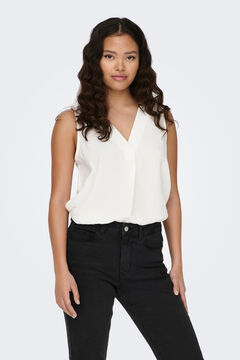 JDY Sleeveless front pleat blouse