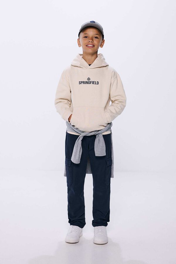 Springfield Sweatshirt capuz logo menino natural