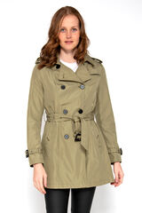 Springfield Buttoned trench coat with belt grey