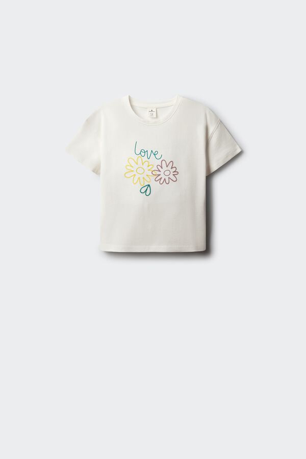 Springfield Kids Camiseta "Love" ni&ntilde;a marfil