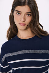 Springfield Cotton-combined "Love" sweater navy