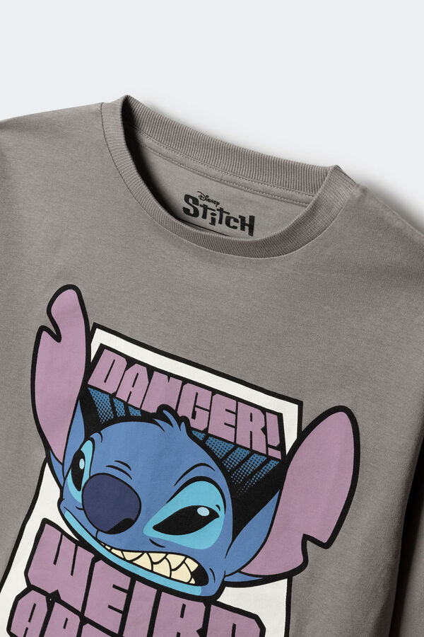 Springfield Kids Camiseta de manga comprida Lilo & Stitch para meninos cinzento