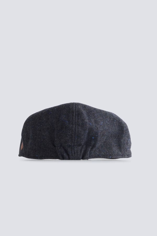 Springfield Wool blend flat cap blue