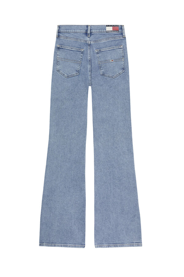 Springfield Calça jeans feminina de cintura alta Tommy Jeans azulado