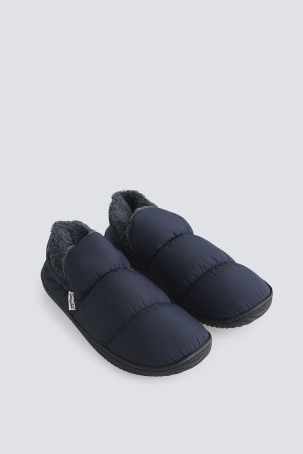 Springfield Puffer clog slipper blue