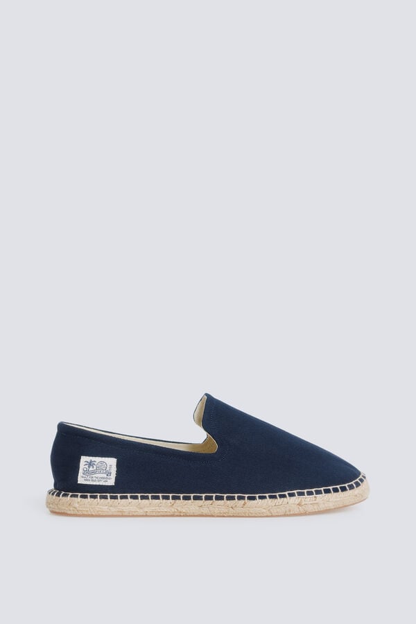 Springfield Herringbone cotton espadrille blue