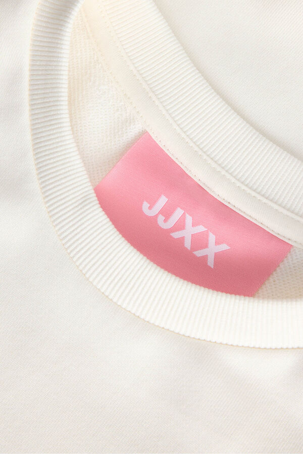 Jack & Jones Sudadera relaxed cuello redondo blanco