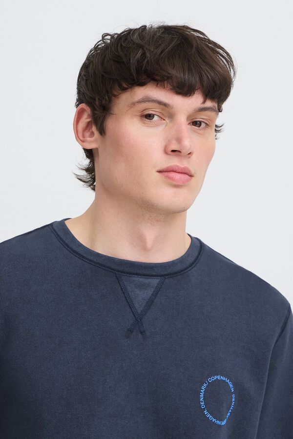 Blend Round neck sweatshirt bleu