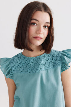 Springfield Crochet ruffle blouse