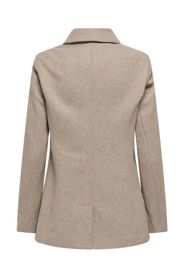 Only Sobretudo curto de pano cinzento