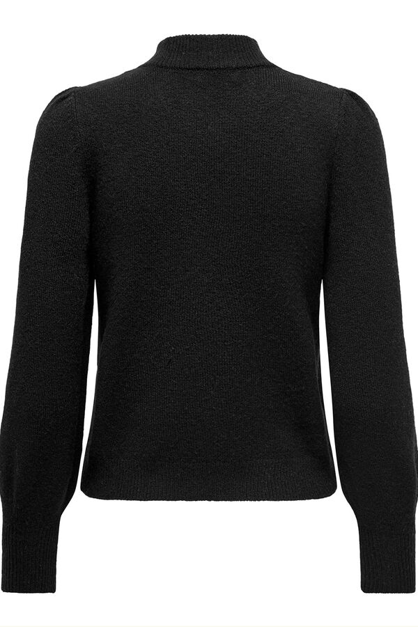 JDY Jersey cuello subido negro