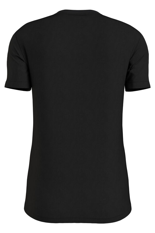 Springfield Camiseta de manga corta con logo. negro