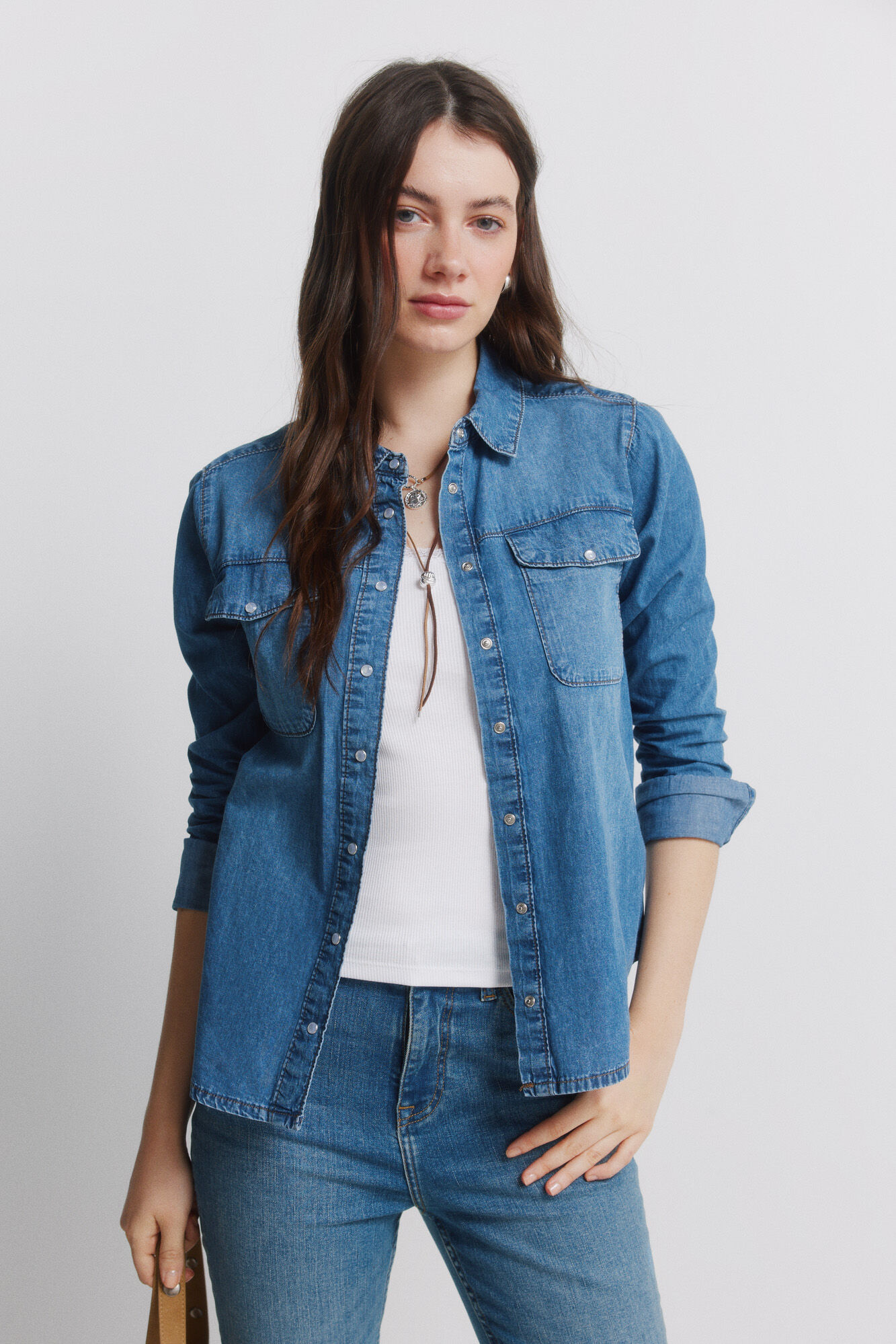 Springfield Denim shirt with cotton pockets