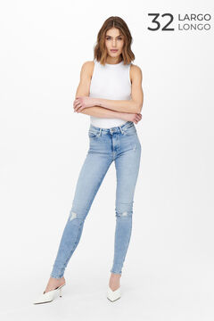 Springfield Medium rise skinny jeans bleu acier