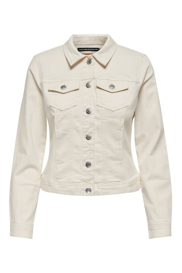 Only Chaqueta vaquera bolsillos delanteros rosa