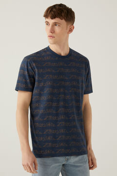 Springfield T-shirt aop &eacute;tnica marinho mistura