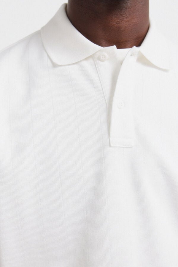 Springfield Striped regular fit polo shirt beige