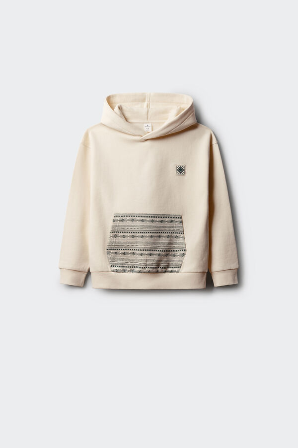 Springfield Kids Sudadera etnico bolsillo ni&ntilde;o blanco