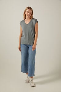 Pieces Camiseta b&aacute;sica de lurex