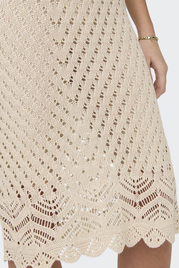 Springfield Jersey-knit midi dress white