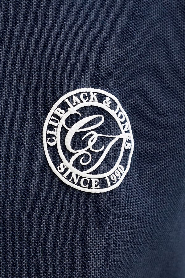 Jack & Jones Junior Plain cotton regular fit polo shirt blue