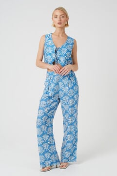 Brave Soul Chaleco estampado con cuello pico