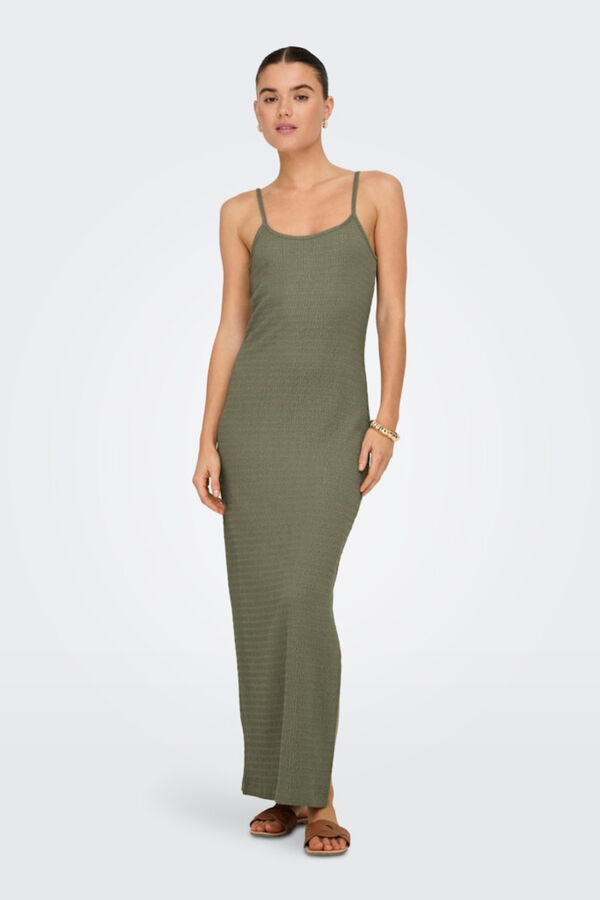 Only Vestido largo verde