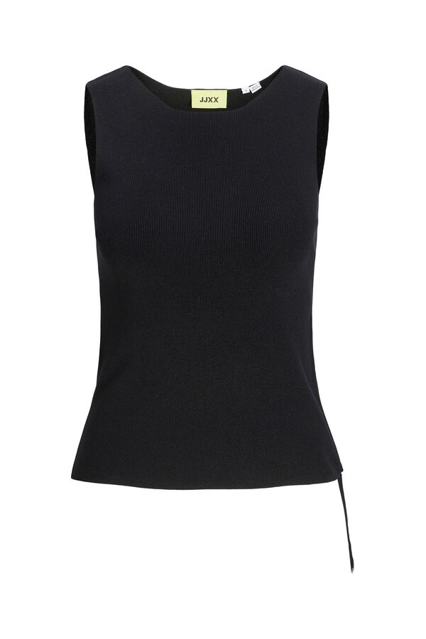 Springfield Fine knit top with ruched detail black