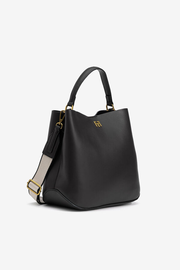 Springfield Leather Effect Bucket Bag black