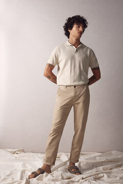 Springfield Pantalón chino ligero slim fit beige