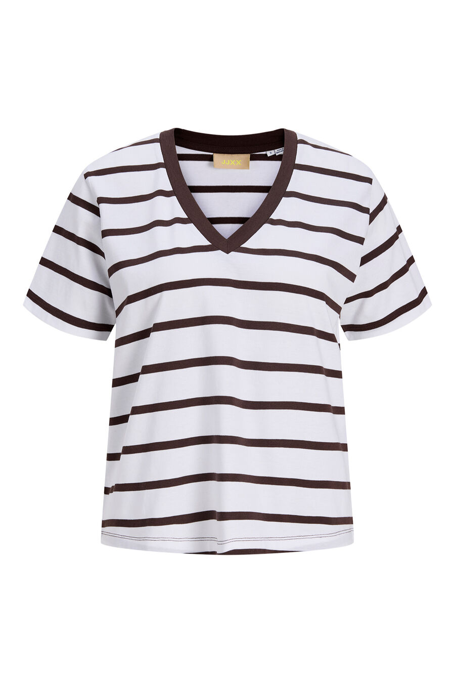 Camiseta rayas cuello pico